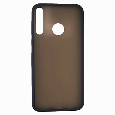 Клип-кейс Huawei P40 Lite E/ Y7P 2020 Матовый, синий с зелеными кнопками