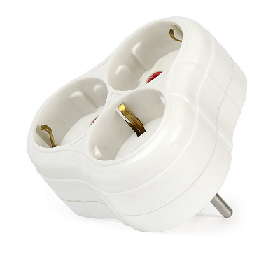 Разветвитель Smartbuy, 3 гнезда с заземлением, 16А, 250В