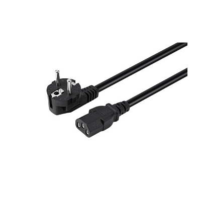 Шнур для питания компьютера GoPower, черный, 3м