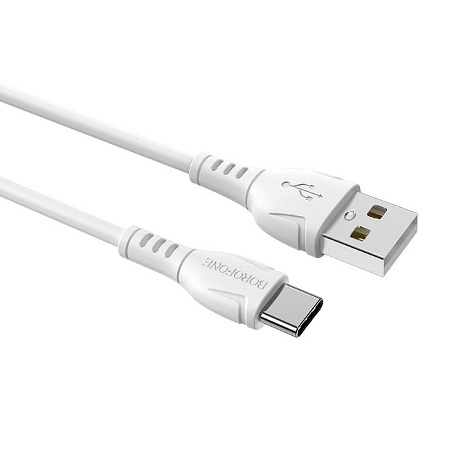 BOROFONE BX51 USB вилка - Type-C вилка, 3A, белый, 1м