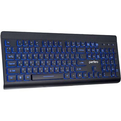 Клавиатура Perfeo BACKLIGHT USB Черная, подсветка, мультимедийная