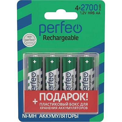 Perfeo AA 2700 (Блистер 4 шт.) + кейс