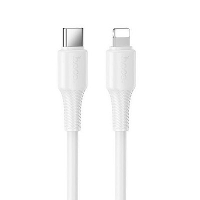 hoco X120 Type-C вилка - iPhone (Lightning) вилка, 27W, 3A, белый, 1м