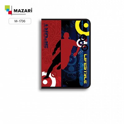 Папка для тетрадей на молнии, MAZARI, A4, пластиковая ASPIRATION