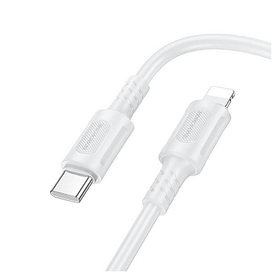 BOROFONE BX111 Type-C вилка - iPhone (Lightning) вилка, 3A, белый, 1м