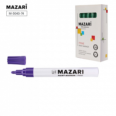 Маркер-краска MAZARI PRIME, ширина линии письма 2мм, фиолетовый (12)