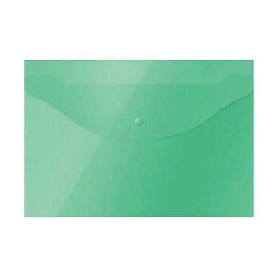 Папка на кнопке A4 Attomex 150мкм, прозрачная, зеленый