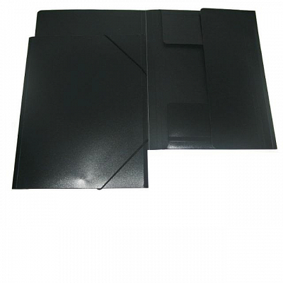 Папка на резинке A4 Attomex 450мкм, черный