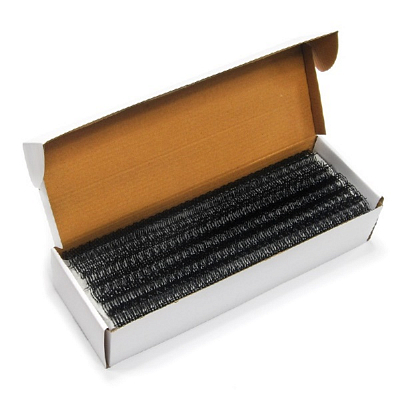 Пружины металлические, А4, 9,5мм (3/8"), черный, 100 штук, 34 петли, до 75 листов