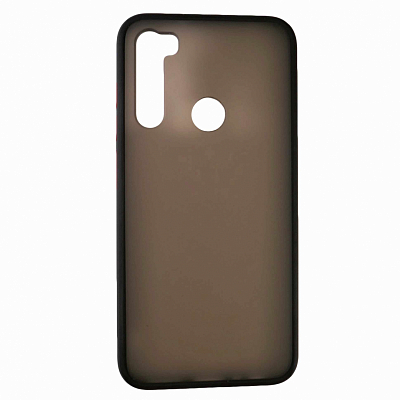 Клип-кейс Xiaomi Redmi Note 8 Матовый, черный с красными кнопками