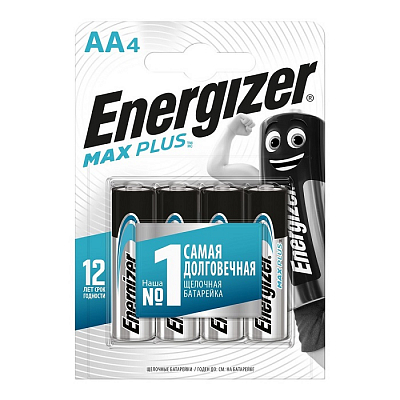 Energizer LR6 MAX Plus (Блистер 4 шт.) (12)