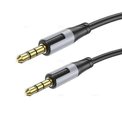Кабель 3.5-3.5 BOROFONE BL19, 1 м, черный