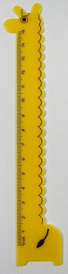 Линейка "Зоопарк" 15см, желтая