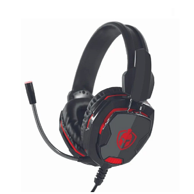 Наушники игровые Perfeo ANDABATES с микрофоном, 3.5 кабель 2.2м, USB LED подсветка, черный