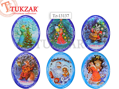 TUKZAR Магнит новогодний "Овал"