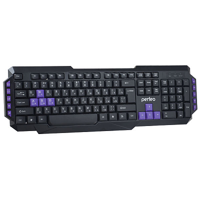 Клавиатура Perfeo ROBOTIC USB черный, Multimedia, GAME DESIGN