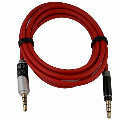 Кабель 3.5(4pin)-3.5(4pin) XF-03A, 1.5 м, поворотный (180 градусов), красный 