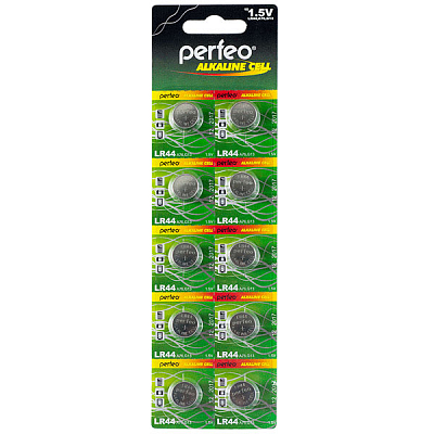 Perfeo AG13 / LR44 / L1154 / 357 Alkaline Cell (Блистер 10 шт.)