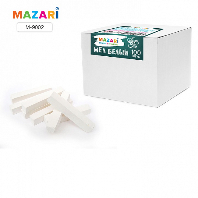 Мел MAZARI, белый 100 шт