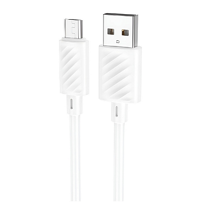 hoco X88 USB вилка - microUSB вилка, 2.4A, белый, 2 м.