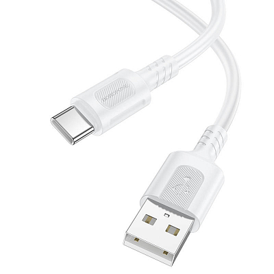 BOROFONE BX111 USB вилка - Type-C вилка, 3A, белый, 1м