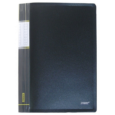 Папка с 10 прозрачными вкладышами PROFF.NEXT 0.6мм, черный