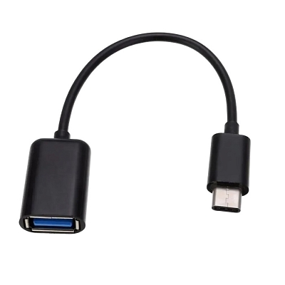 Адаптер Type-C штекер - USB 3.0 гнездо, черный