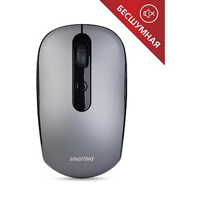 Беспроводная мышь Smartbuy ONE 262AG-G USB, беззвучная, серый
