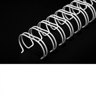 Пружины металлические, А4, 11,1мм (7/16"), белый, 100 штук, 34 петли, до 85 листов
