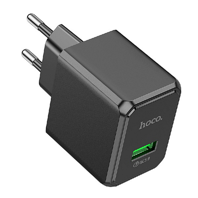 Универсальное сетевое з/у USB hoco CS12A QC 3.0,18W, 3A, черный