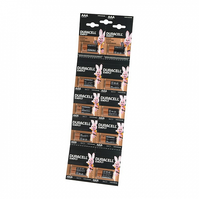 Duracell LR03 (Блистер  20 шт.) Отрывной по 2 шт.