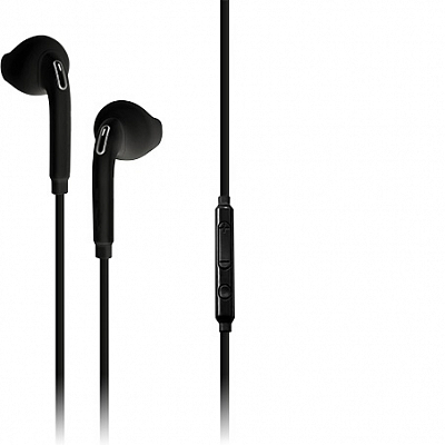 Наушники внутриканальные Smartbuy S6 с микрофоном, черный, цветной пакет 