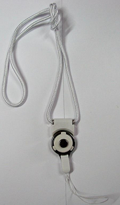 Шнурок на шею для телефона, съемное крепление,  белый