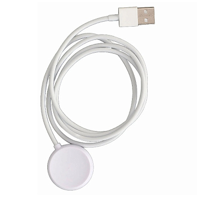 Кабель USB для беспроводной зарядки смарт-часов, без магнита, белый (Пакет)