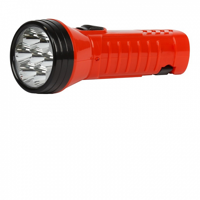 Фонарь ручной аккумуляторный Smartbuy, 7 LED, вилка 220V, красный
