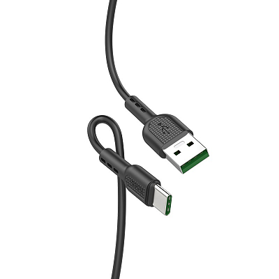 hoco X33 USB вилка - Type-C вилка, 5A, черный, 1м