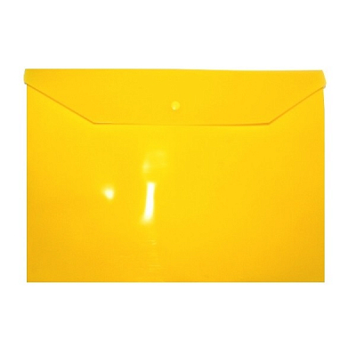 Папка на кнопке A4 Attomex 150мкм, непрозрачная, желтый