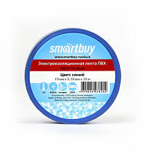 Изолента Smartbuy 0.18х19мм, 20м, синяя