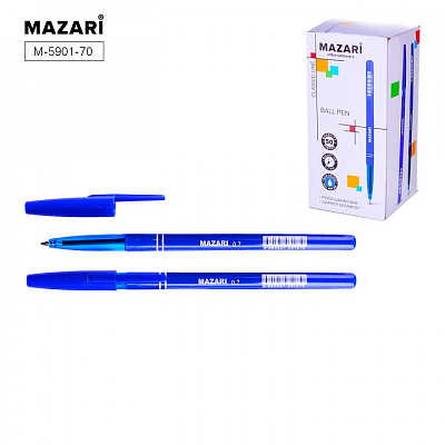Ручка шариковая MAZARI GALANTA, цвет чернил Синий, 0.7мм (50)