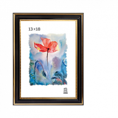 Фоторамка 13х18 пластиковая Зебра 308 Черный