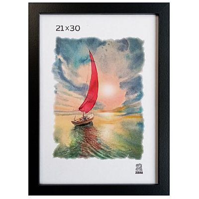 Фоторамка 21х30 МДФ Зебра 208 Черный