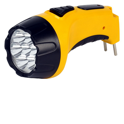Фонарь походный аккумуляторный Smartbuy, 7 LED, вилка 220V, желтый