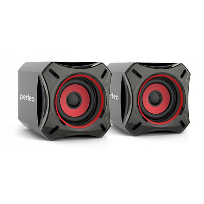 Колонки 2.0 Perfeo CUBE 2х5Вт, USB, черный