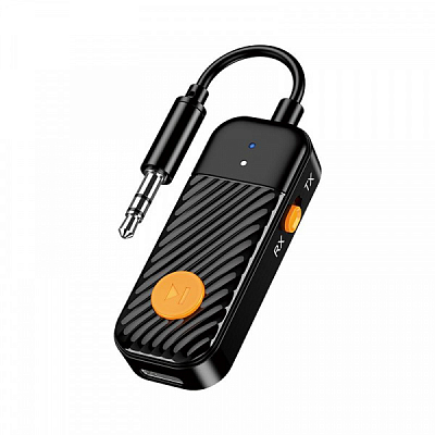 Адаптер Bluetooth для аудио, ресивер+трансмиттер Jokade JH066, AUX, BT 5.4, черный