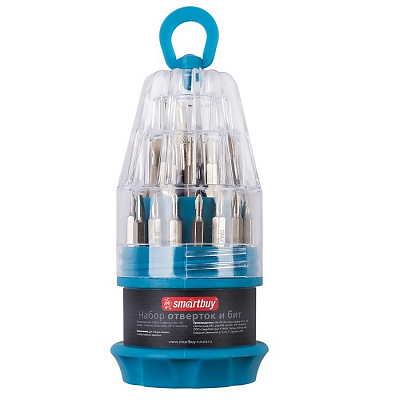Отвертка с набором бит (насадок) 30 предметов (отвертка, биты, CR-V), Smartbuy 