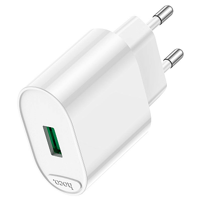Универсальное сетевое з/у USB hoco C109A QC3.0, выход 18W, 3A, белый