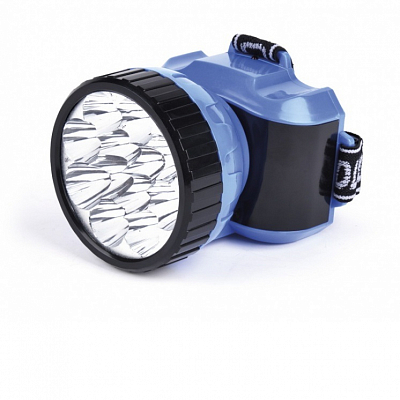 Фонарь налобный аккумуляторный Smartbuy, 7 LED, зарядка от сети, 2 режима, синий