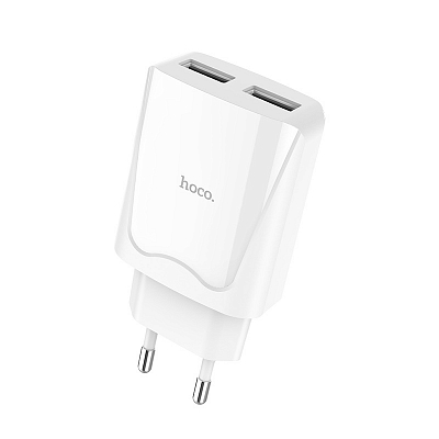 Универсальное сетевое з/у 2USB hoco C52A 2.1A, белый