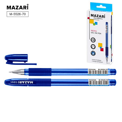 Ручка гелевая MAZARI REGINA, цвет чернил Синий, 0.5 мм (12)