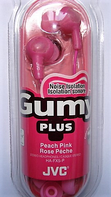 Наушники внутрикнальные JVC Gumy Plus HA-FX 5, розовый